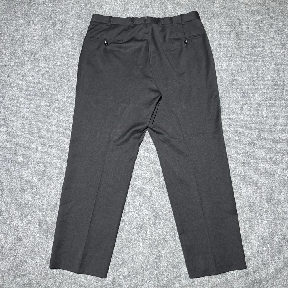 Brooks Brothers 1818 Madison Fit Reda Flexo Merino Wool Dress Pants 36x28 Black